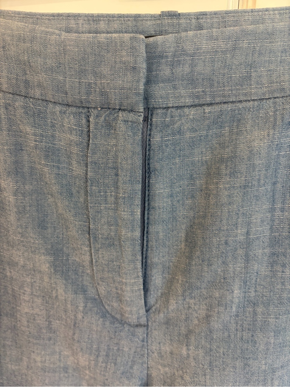 J. Crew Chambray Scallop-Hem Shorts in Light Blue size 10, 3” inseam - Picture 3 of 7